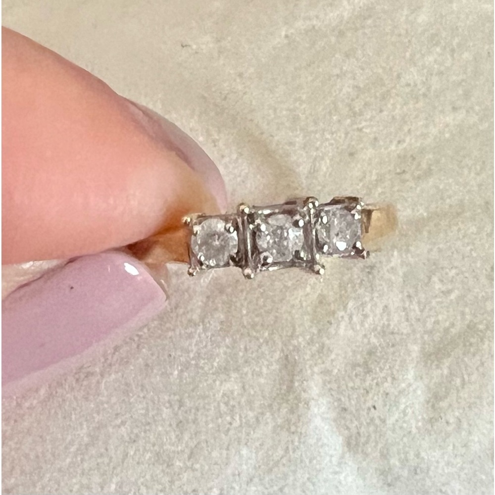 10K real gold diamond ring